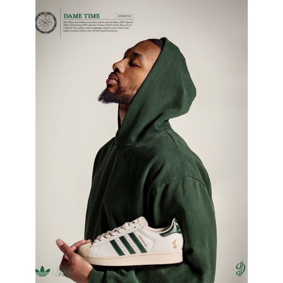 NEW in BOX RARE DAME TIME Adidas Damien Lillard Superstar Mens 9.5 US 43 1/3 EUR main image 5
